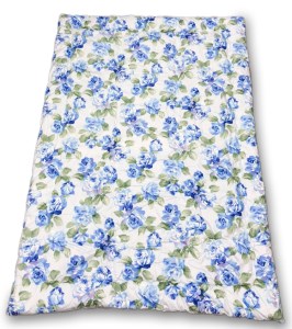 中わた約1.0kg入り！ ウール混掛ふとん シングルロングサイズ(約150×210cm) ブルー色 RWF-151 [1183]