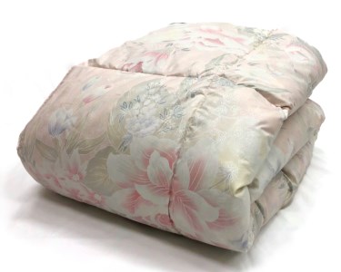 ホワイトダックダウン 50%入り(1.0kg使用) 羽毛ふとん シングルサイズ ピンク色 FNU002 [4613]