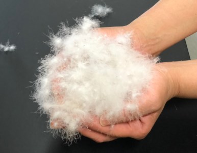 ホワイトダックダウン 50%入り(1.0kg使用) 羽毛ふとん シングルサイズ ピンク色 FNU002 [4613]