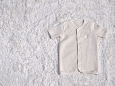 綿毛布 半袖スリーパー(Mサイズ) オーガニック綿使用 2way仕様で暖か 毛布の町(泉大津産) sleeper-hs-organic [1636]