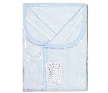 ベビー用 コットン敷毛布 (綿シーツ) 70×120cm ブルー 1枚 2510 [1930]