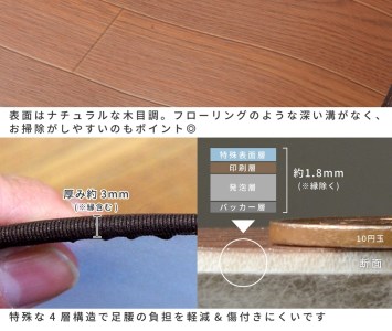 日本製 撥水・消臭・抗菌 キッチンマット 約45×240cm ベージュ 350114665型 [2210]