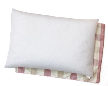 高さ調整簡単 パイプ枕 大(43×63cm)1個 枕カバーピンク2枚(マドラス柄) [2286]