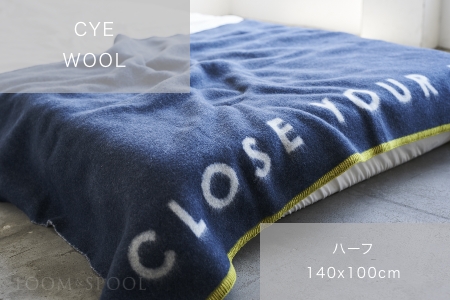 CLOSE YOUR EYES wool blanket ハーフケット [3094]