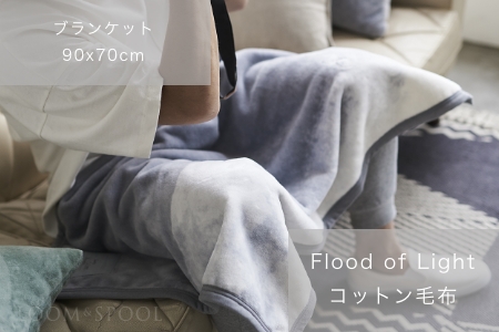天然由来の抗菌加工付き Flood of Light 綿毛布 [ブランケット／グレー]  [3385]