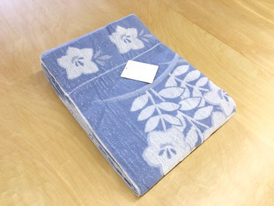 日本製 タオルケット 大判シングル 150×200cm 1枚 N-JK24-9010 BL [3292]