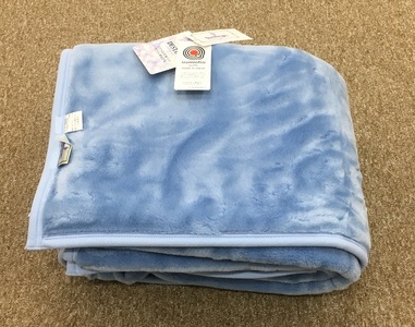 日本製 丸洗いOK マイヤー毛布 シングル ブルー 1枚 (ニューマイヤー毛布)MO-321BL [3676]