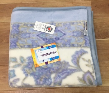 日本製 丸洗いOK マイヤー毛布 シングル ブルー 1枚 (新合繊ニューマイヤー毛布) 1185BL｜寒さ対策 あったかい 毛布 洗濯可能 [3721]