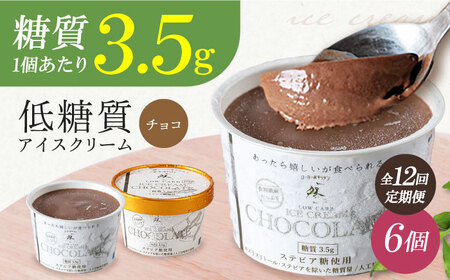 毎月届く全１２回 チョコレートアイスクリーム 6個[AOBD013]  低糖質