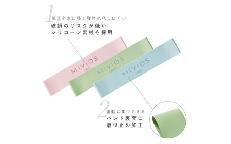 【訳あり】エクササイズバンド3種セット/MVS505[AOAB155]筋トレ