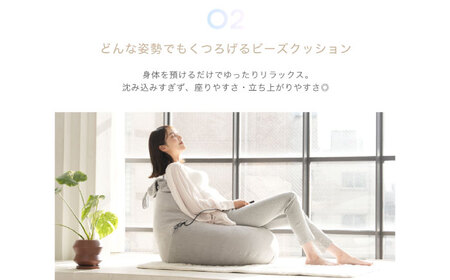 ビーズクッション グレージュ AOAB169 サウンド クッション