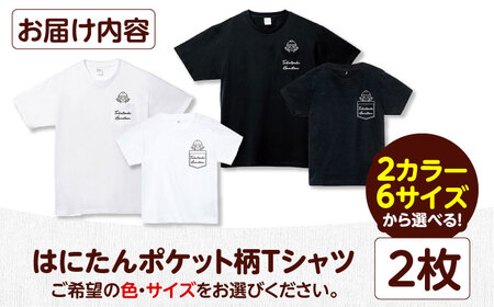 はにたん」ポケット柄Tシャツ2枚セット[AOBN002] ご当地 デザイン T