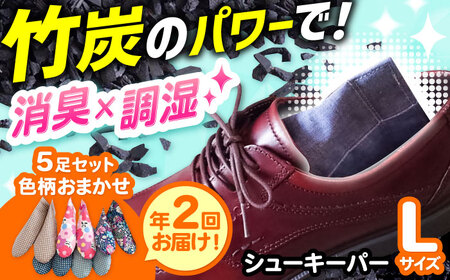 年2回お届け。色柄おまかせシューキーパーL5足セット[AOBM010] シューキーパー