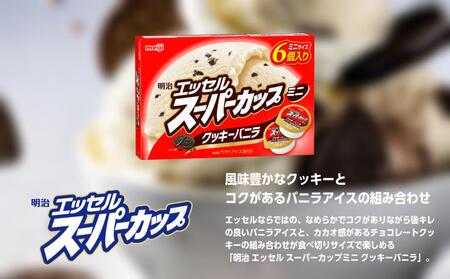 明治 エッセル スーパーカップミニ クッキーバニラ 80ml × 6個 8箱
