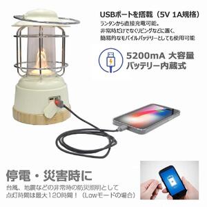 充電式LEDランタン 炎のようなゆらめき発光付 無段階調光式  LED ランタン 充電式 電球色 ゆらめき点灯 調光 ＵＳＢ レトロ プレゼント おしゃれ インテリアライト テーブルライト アウトドア 停電対策 キャンプ BBQ アンティーク ギフト  DS-H9E
