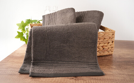 【日本製】ito美人コンパクトバスタオル　チャコールグレー3枚セット