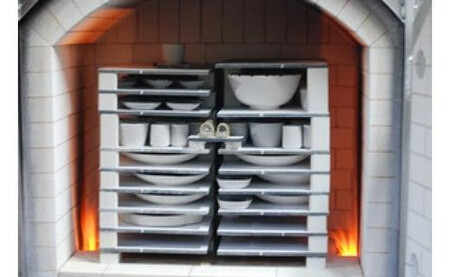 色絵 青もみじ紋大鉢【水間焼伏原窯】