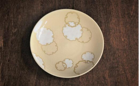 色絵雪輪紋４寸皿 2枚【水間焼伏原窯】