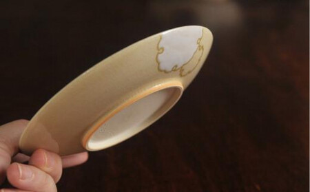 色絵雪輪紋４寸皿 2枚【水間焼伏原窯】