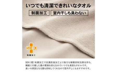 いつでも清潔ロングフェイスタオル［制菌加工］（6枚セット）【2048160】