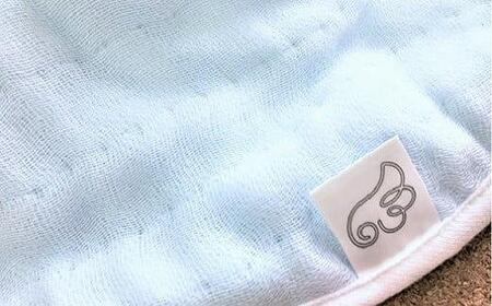 「天使のガーゼ」ベビースタイ3枚セット ブルー