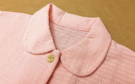 タオル地パジャマ 前開き（レディース・長袖）ピンクＬサイズ