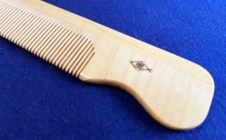 つげ櫛工房『辻忠商店』男櫛4寸5分ケース付(さつまつげ) // 櫛 つげ櫛