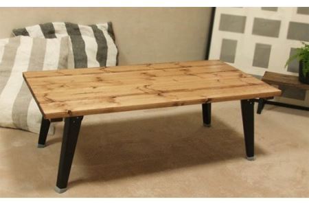 無垢材 折りたたみ ローテーブル 900×450｜新星金属製作所 大阪府 守口市 テーブル 折りたたみ ローテーブル リビング 子供 子供部屋 おしゃれ 家族 [2480]