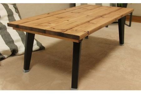 無垢材 折りたたみ ローテーブル 900×450｜新星金属製作所 大阪府 守口市 テーブル 折りたたみ ローテーブル リビング 子供 子供部屋 おしゃれ 家族 [2480]