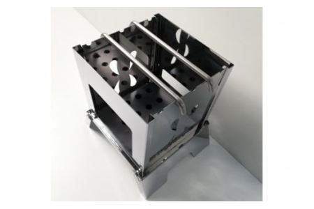 焚き火台 囲 Sサイズ ビニールケース付 B5｜新星金属製作所 大阪府 守口市 かこみ キャンプ ソロ ツーリング 山登り BBQ バーベキュー コンロ 焚火台 焚き火 折り畳み コンパクト 軽量 [0958]