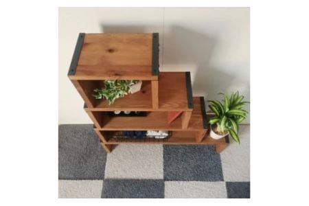 無垢材 スタッキングシェルフ セットC 4点セット｜新星金属製作所 大阪府 守口市 天然木リビング 玄関 靴箱 シェルフ 本棚 テーブル 子供部屋 トイレア インテリア 収納 [0919]