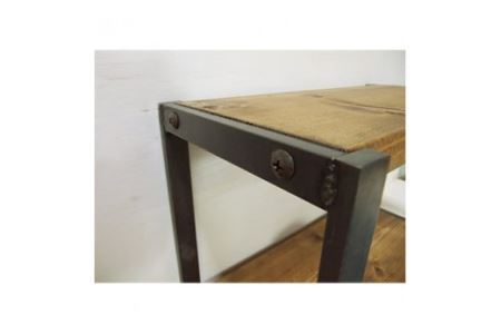 無垢材 アイアンシェルフ 2段 Sサイズ｜新星金属製作所 大阪府 守口市 リビング 玄関 靴箱 シェルフ 本棚 子供部屋 トイレ インテリア 収納 [0913]