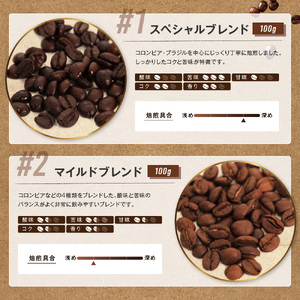 [お試しセット／粉] コーヒー100g×4種 [ゴールド珈琲 大阪府 守口市] [2278]