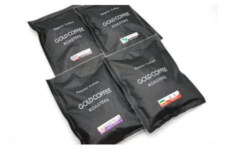 [軽め／粉] コーヒー100g×4種 [ゴールド珈琲 大阪府 守口市] [2282]