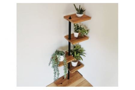 MUKUのスタンドシェルフ 4段タイプ(無垢材／完成品)｜新星金属製作所 大阪府 守口市 [0945]