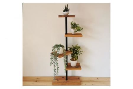 MUKUのスタンドシェルフ 4段タイプ(無垢材／完成品)｜新星金属製作所 大阪府 守口市 [0945]