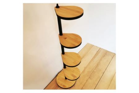 しずくのスタンドシェルフ 4段タイプ ナチュラル（天然木／完成品）｜新星金属製作所 大阪府 守口市 [0966]