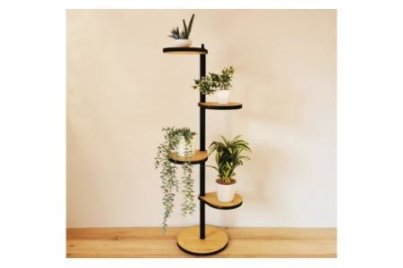 しずくのスタンドシェルフ 4段タイプ ナチュラル（天然木／完成品）｜新星金属製作所 大阪府 守口市 [0966]