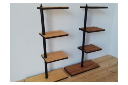 たくさん飾れるスタンドシェルフ 3段タイプ ナチュラル（天然木／完成品）｜新星金属製作所 大阪府 守口市 [0981]