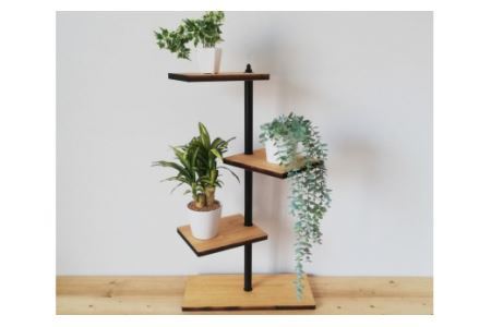 たくさん飾れるスタンドシェルフ 3段タイプ ナチュラル（天然木／完成品）｜新星金属製作所 大阪府 守口市 [0981]