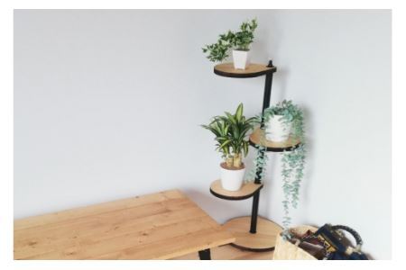 しずくのスタンドシェルフ 3段タイプ ナチュラル（天然木／完成品）｜新星金属製作所 大阪府 守口市 [0977]