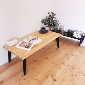 テーブル 天然木 折りたたみ ローテーブル 1台 ナチュラル ウレタン仕上げ 完成品｜新星金属製作所 大阪府 守口市 家具 インテリア 机 学習机 [2488]