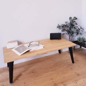 テーブル 天然木 折りたたみ ローテーブル 1台 ナチュラル ウレタン仕上げ 完成品｜新星金属製作所 大阪府 守口市 家具 インテリア 机 学習机 [2488]