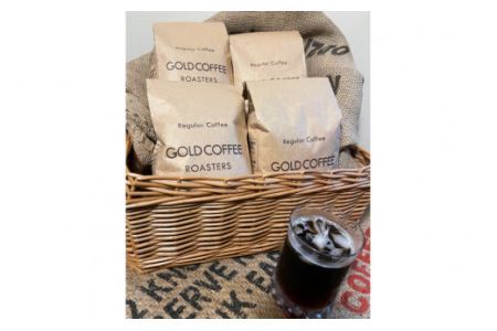 コーヒー 豆 アイスコーヒー用 2種セット 各1kg(500g×2袋) 計2kg [ゴールド珈琲 大阪府 守口市]｜珈琲 珈琲豆 アイスコーヒー 自家焙煎 飲み比べ 詰め合わせ セット 飲料 飲み物 焙煎 簡単 [2265]