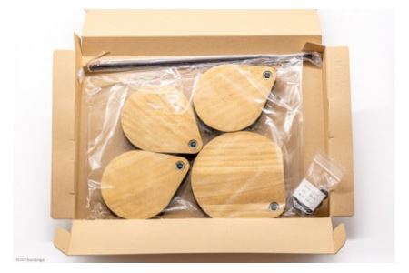 棚 小さなしずくの スタンド シェルフ (角) ナチュラル 底板直径13cm×H30cm｜新星金属製作所 大阪府 守口市 インテリア 家具 花台 飾り棚 [0898]