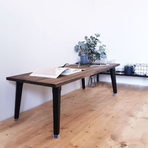 天然木 折りたたみ ローテーブル ダークブラウン 90×45cm 1台 完成品｜新星金属製作所 大阪府 守口市 家具 インテリア テーブル 座卓 机 学習机 ウレタン仕上げ [2491]