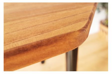 天然木 ハチカク型 ダイニング テーブル オイル+ウレタン 仕上げ 90cm 工具不要｜新星金属製作所 大阪府 守口市 インテリア 机 リビング 脚 パーツ 72cm 木 八角形 [0947]