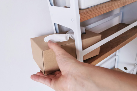 棚 天然木とアイアン マルチラック ホワイト 奥行き15cm 完成品｜新星金属製作所 大阪府 守口市 インテリア 家具 隙間収納 キッチンストッカー 洗面所 リビング 無垢材 シンプル 本棚 シェルフ [2495]