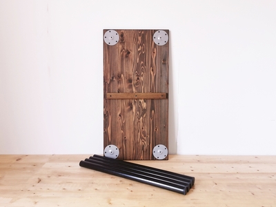 無垢材 デスク 約W100cm×D50cm ダークブラウン｜組立 簡単 工具不要 リビング 子供部屋 テーブル 家具 インテリア シェルフ 植物置き 靴棚 飾り棚 収納 日本製 [2493]