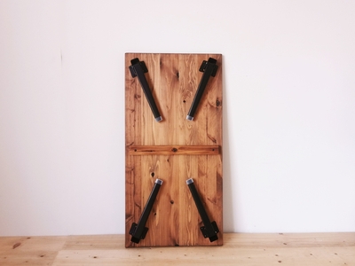 無垢材 折りたたみローテーブル ブラウン 約W100×D50cm｜リビング 子供部屋 収納 テーブル 無垢材 家具 本棚 収納 コンパクト 完成品 [2498]